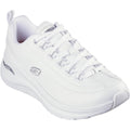 White-Silver - Front - Skechers Womens-Ladies Arch Fit 2.0 - Star Bound Leather Trainers