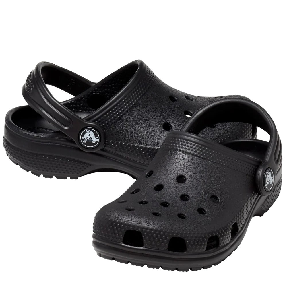Black - Side - Crocs Toddler Classic Clogs