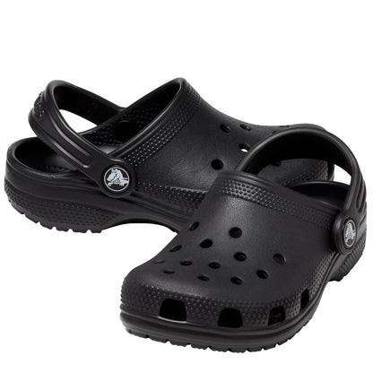Black - Side - Crocs Toddler Classic Clogs