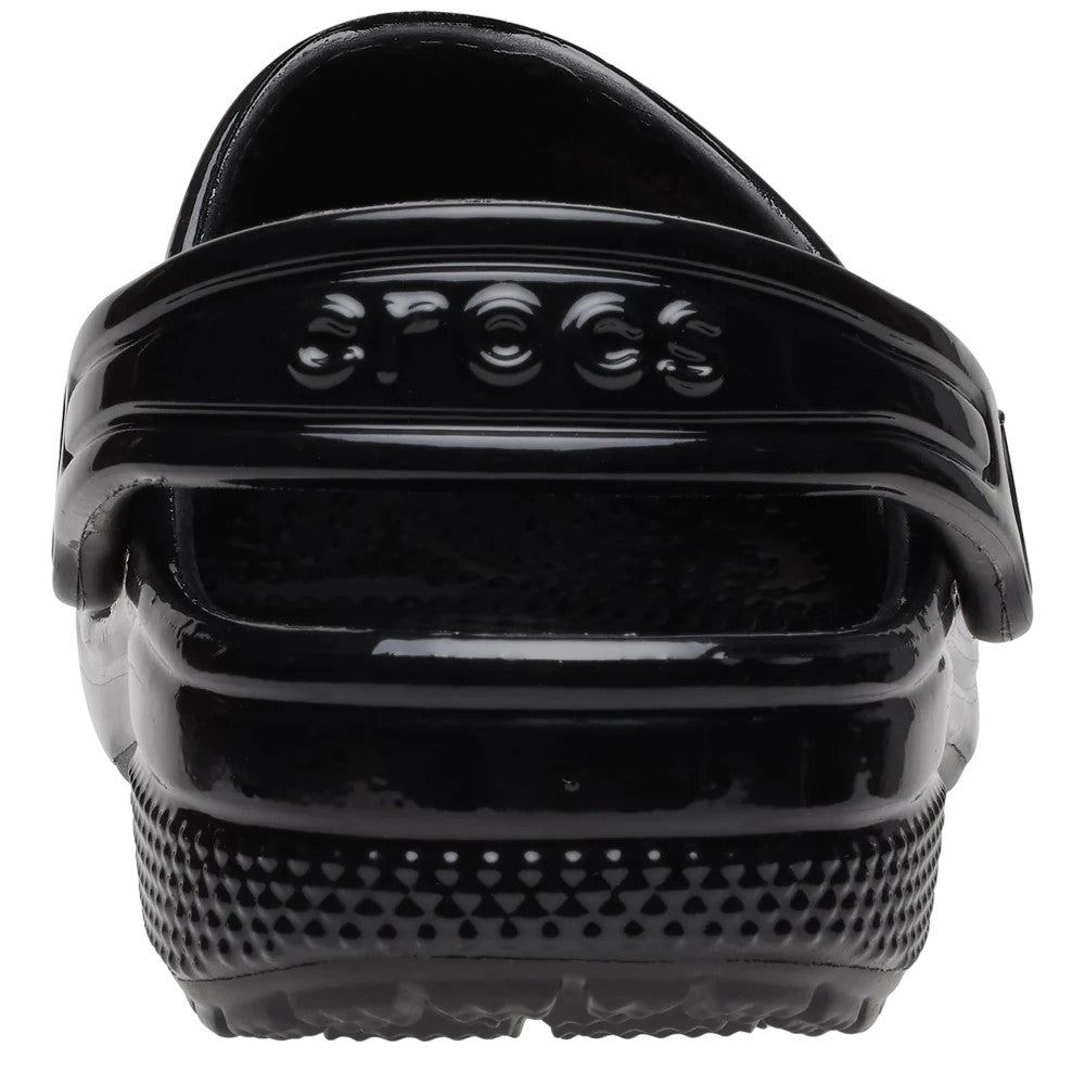Black - Back - Crocs Toddler Classic High Shine Clogs