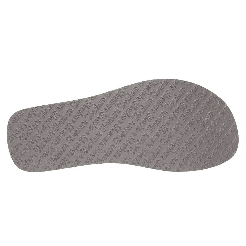 Taupe - Side - Skechers Womens-Ladies Cali Vinyasa - Wild Daisies Flip Flops