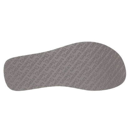Taupe - Side - Skechers Womens-Ladies Cali Vinyasa - Wild Daisies Flip Flops