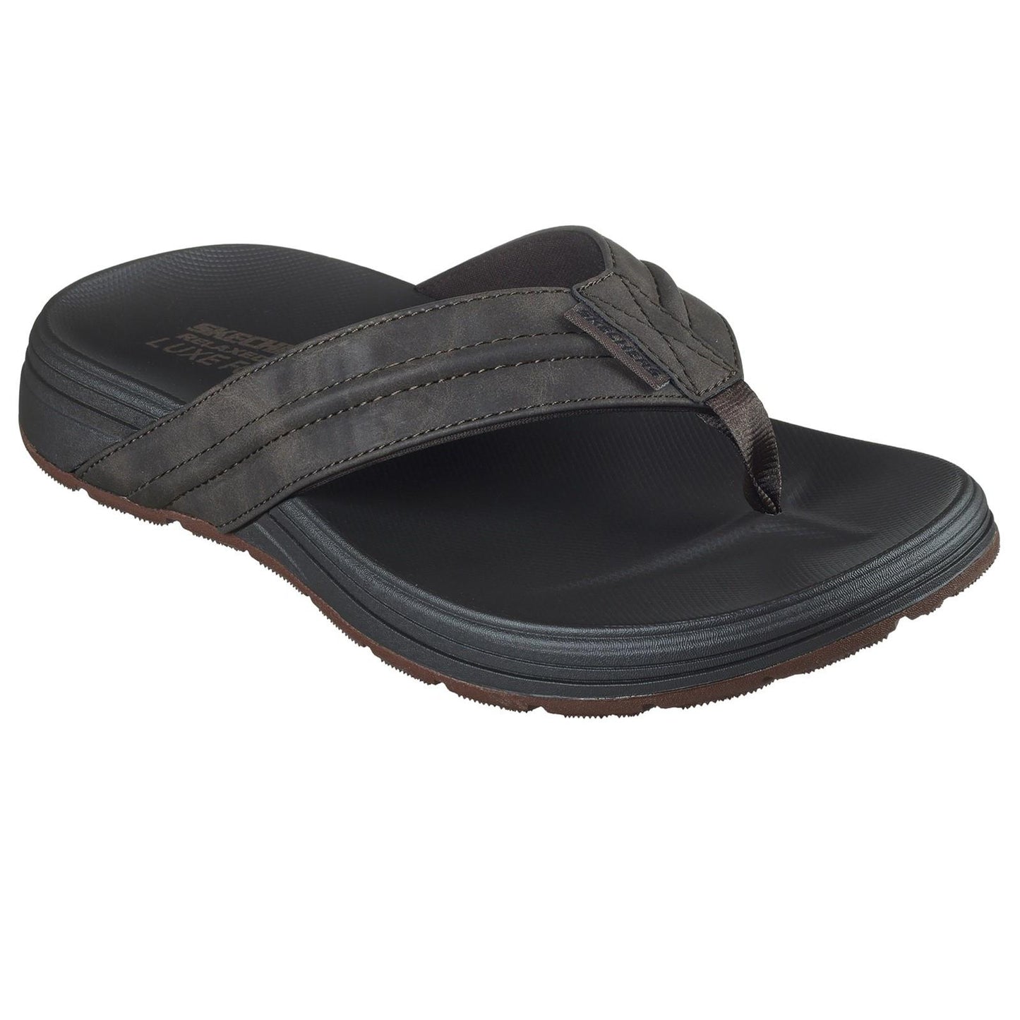 Chocolate - Front - Skechers Mens Patino-Marlee Flip Flops