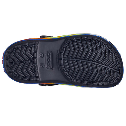 Deep Navy - Pack Shot - Crocs Childrens-Kids Crosband Flames Clogs