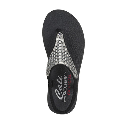 Black - Lifestyle - Skechers Womens-Ladies Meditation - Rockstar Flip Flops