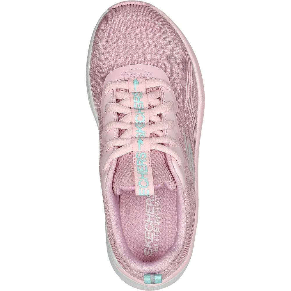 Light Pink - Side - Skechers Boys Elite Sport- Radiant Squad Trainers
