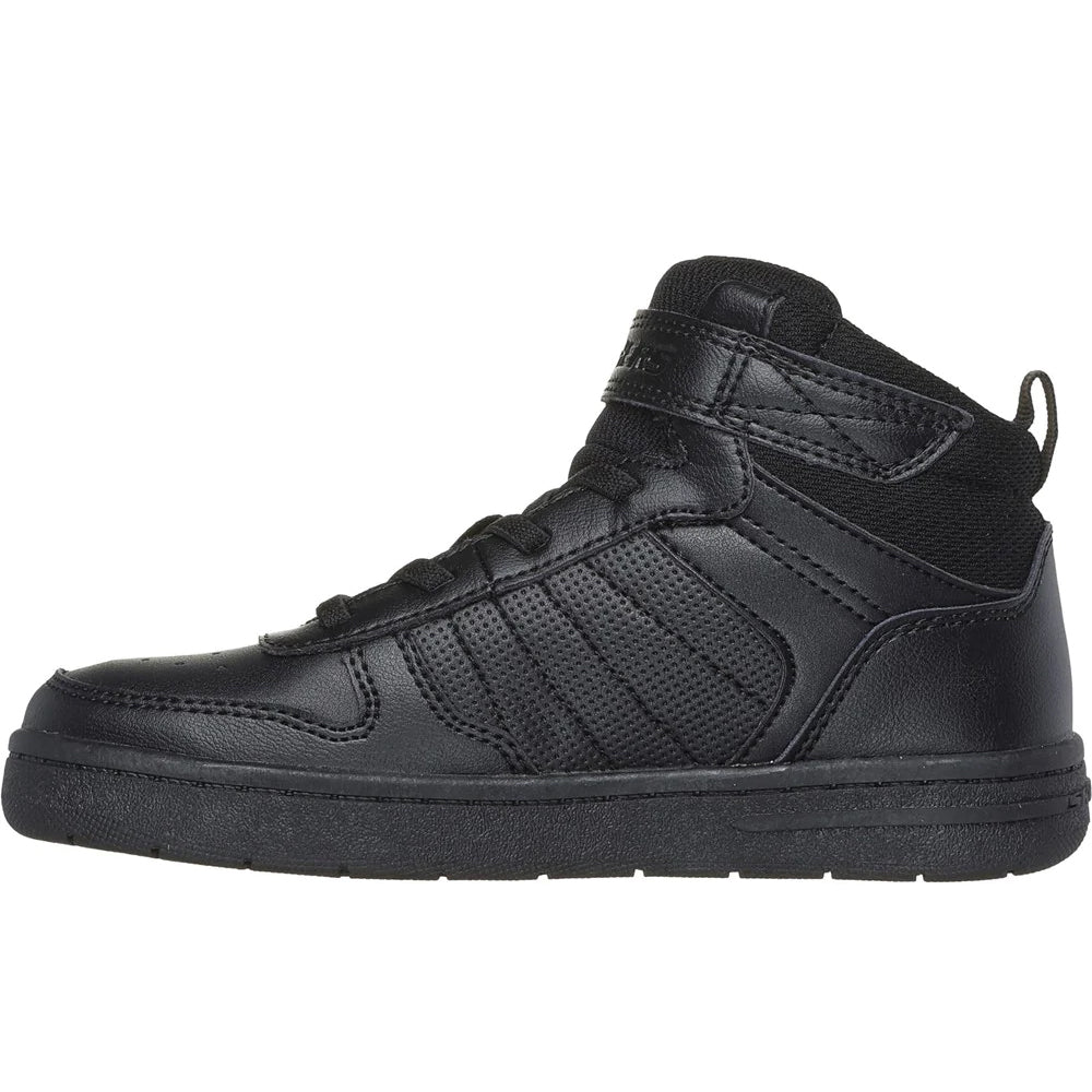 Black - Back - Skechers Childrens-Kids Smooth Street - Vorrez Shoes