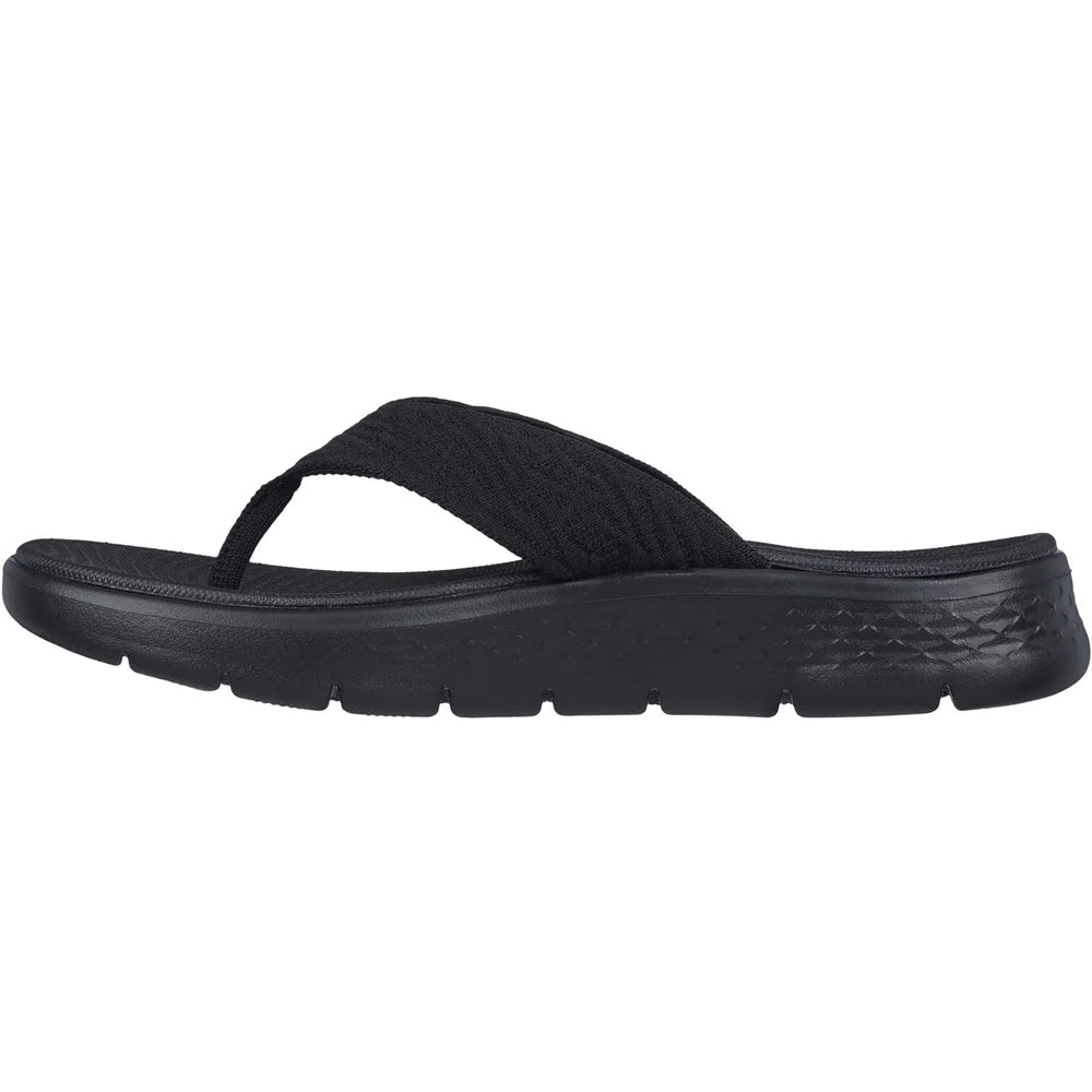 Black - Back - Skechers Womens-Ladies Go Walk Flex Splendour Flip Flops