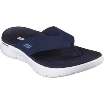 Navy - Front - Skechers Womens-Ladies Go Walk Flex Splendour Flip Flops