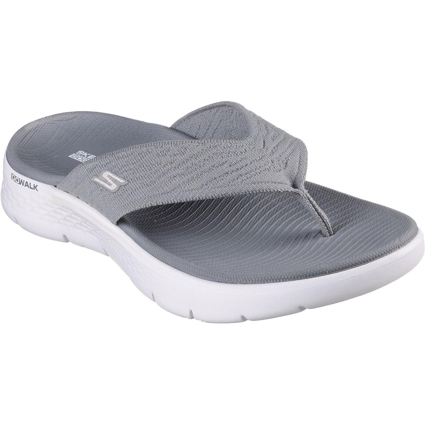 Grey - Front - Skechers Womens-Ladies Go Walk Flex Splendour Flip Flops