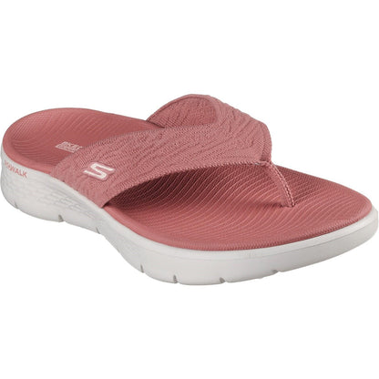 Mauve - Front - Skechers Womens-Ladies Go Walk Flex Splendour Flip Flops