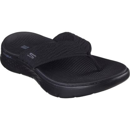 Black - Front - Skechers Womens-Ladies Go Walk Flex Splendour Flip Flops