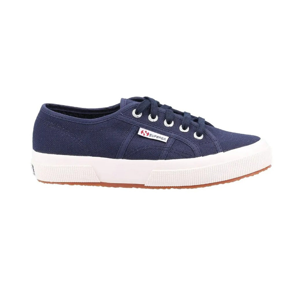 Navy-White - Back - Superga Womens-Ladies 2750 Cotu Classic Trainers