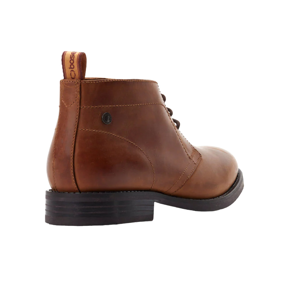 Tan - Back - Base London Mens Atkinson Leather Chukka Boots