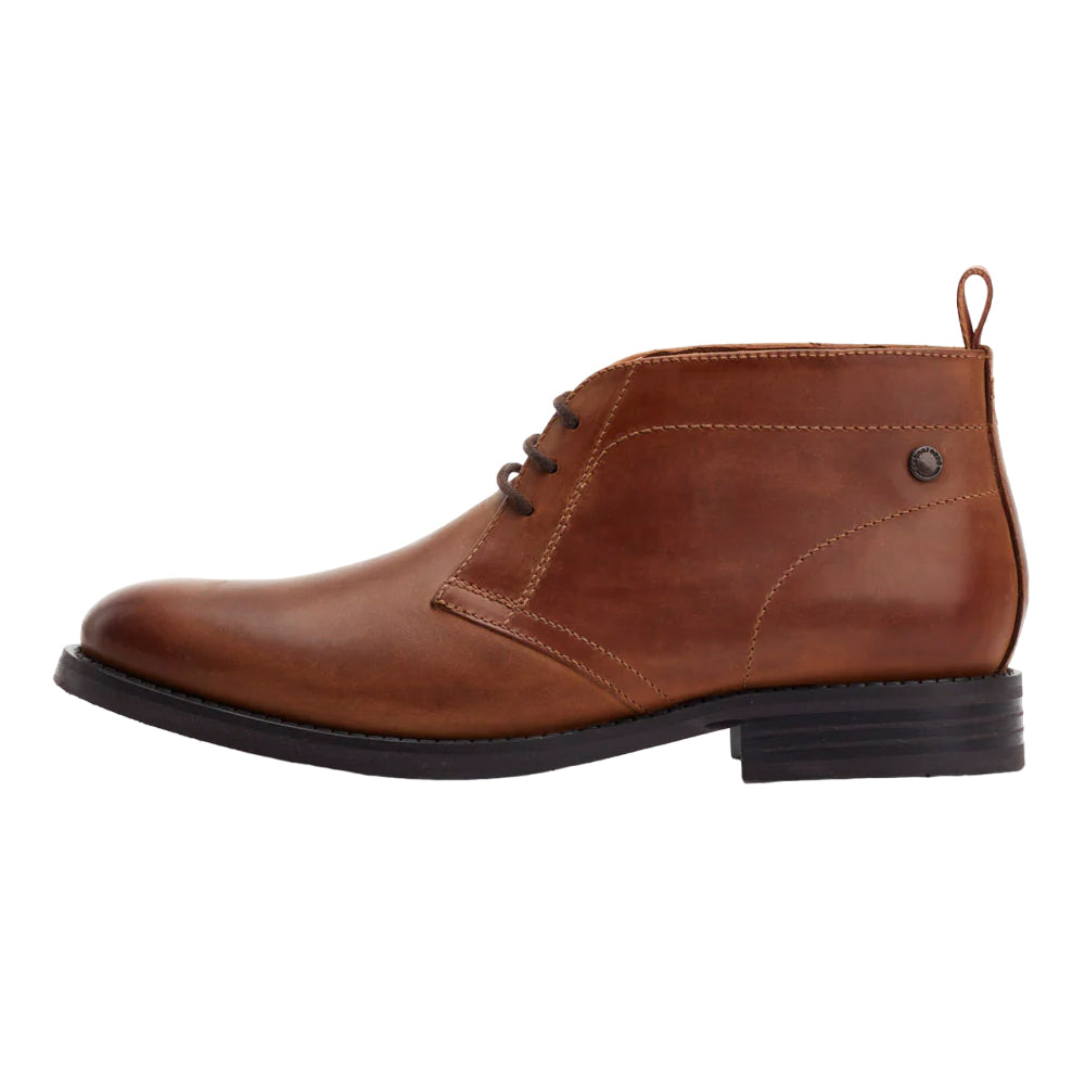 Tan - Side - Base London Mens Atkinson Leather Chukka Boots