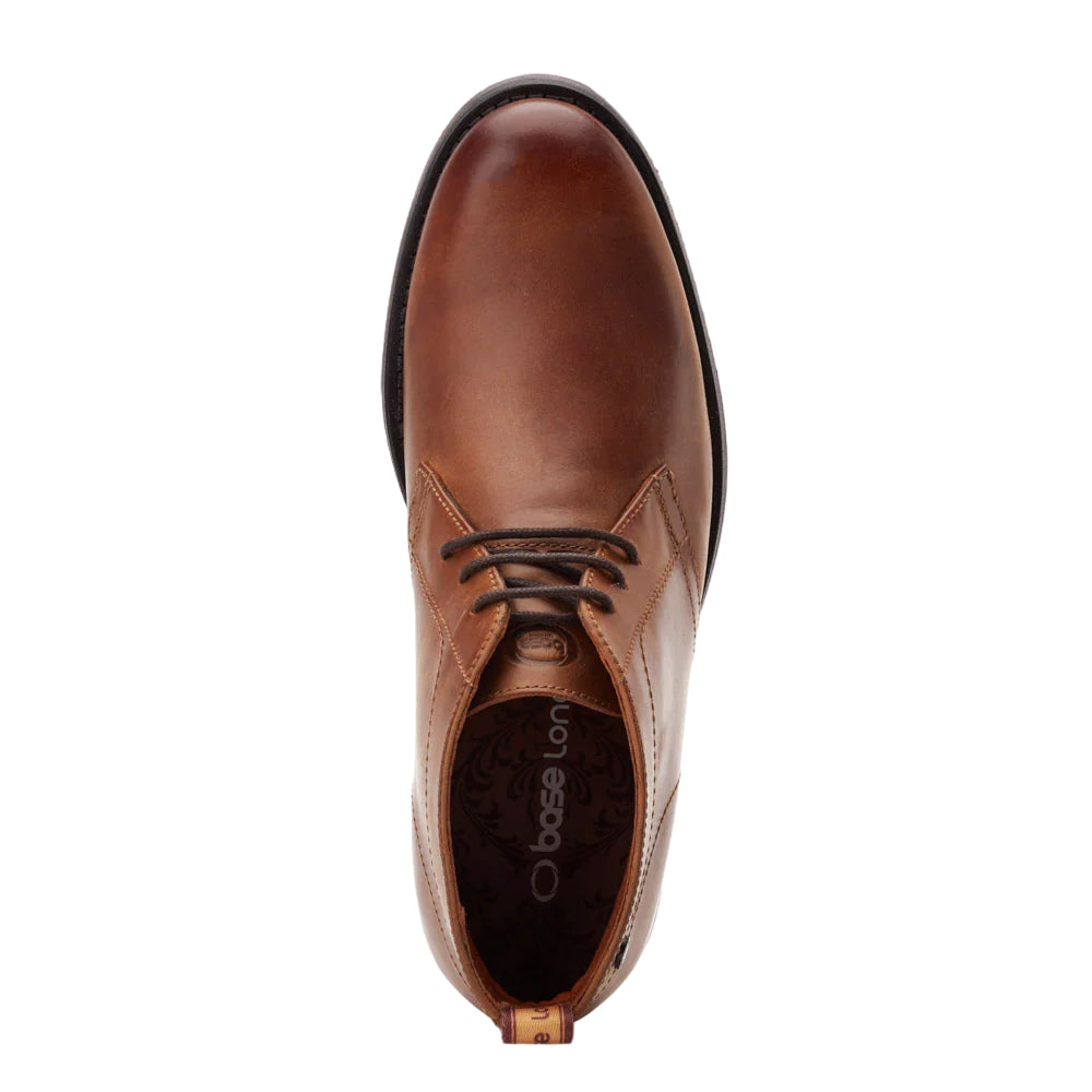 Tan - Pack Shot - Base London Mens Atkinson Leather Chukka Boots