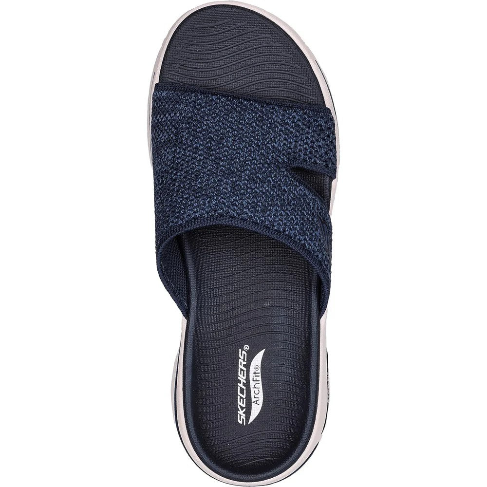 Navy - Back - Skechers Womens-Ladies Go Walk Joyful Arch Fit Sandals