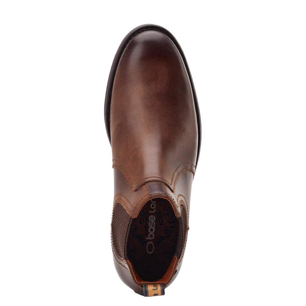 Brown - Pack Shot - Base London Mens Bateman Leather Chelsea Boots
