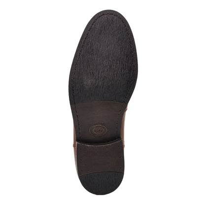Brown - Close up - Base London Mens Bateman Leather Chelsea Boots