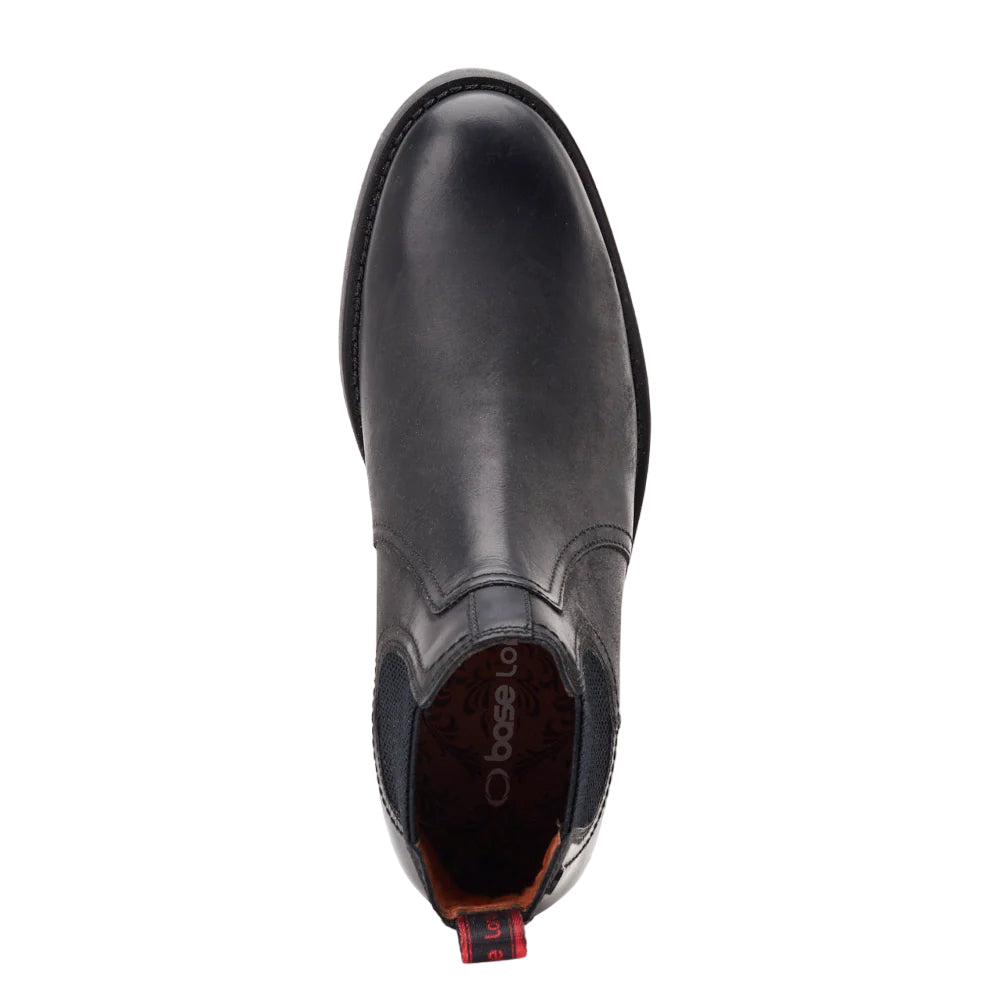 Black - Pack Shot - Base London Mens Bateman Leather Chelsea Boots