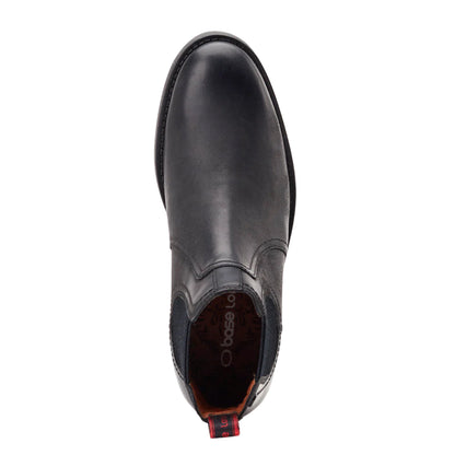 Black - Pack Shot - Base London Mens Bateman Leather Chelsea Boots