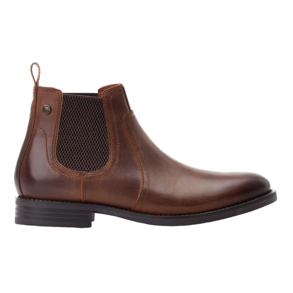 Brown - Lifestyle - Base London Mens Bateman Leather Chelsea Boots