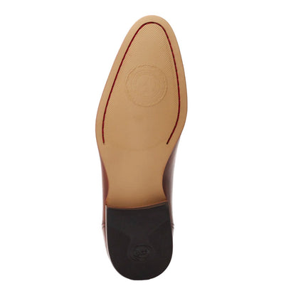 Burnt Tan - Side - Base London Mens Gambino Leather Brogues
