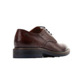 Brown - Back - Base London Mens Mawley Leather Derby Shoes