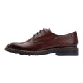 Brown - Side - Base London Mens Mawley Leather Derby Shoes