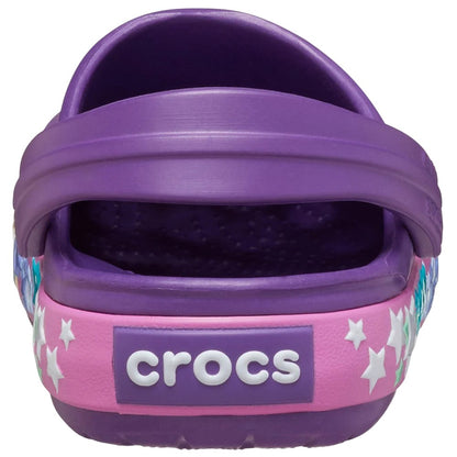 Amethyst - Back - Crocs Childrens-Kids Crocband Stars Clogs