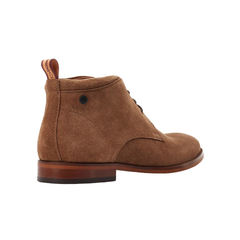 Tan - Back - Base London Mens Nolan Suede Chukka Boots