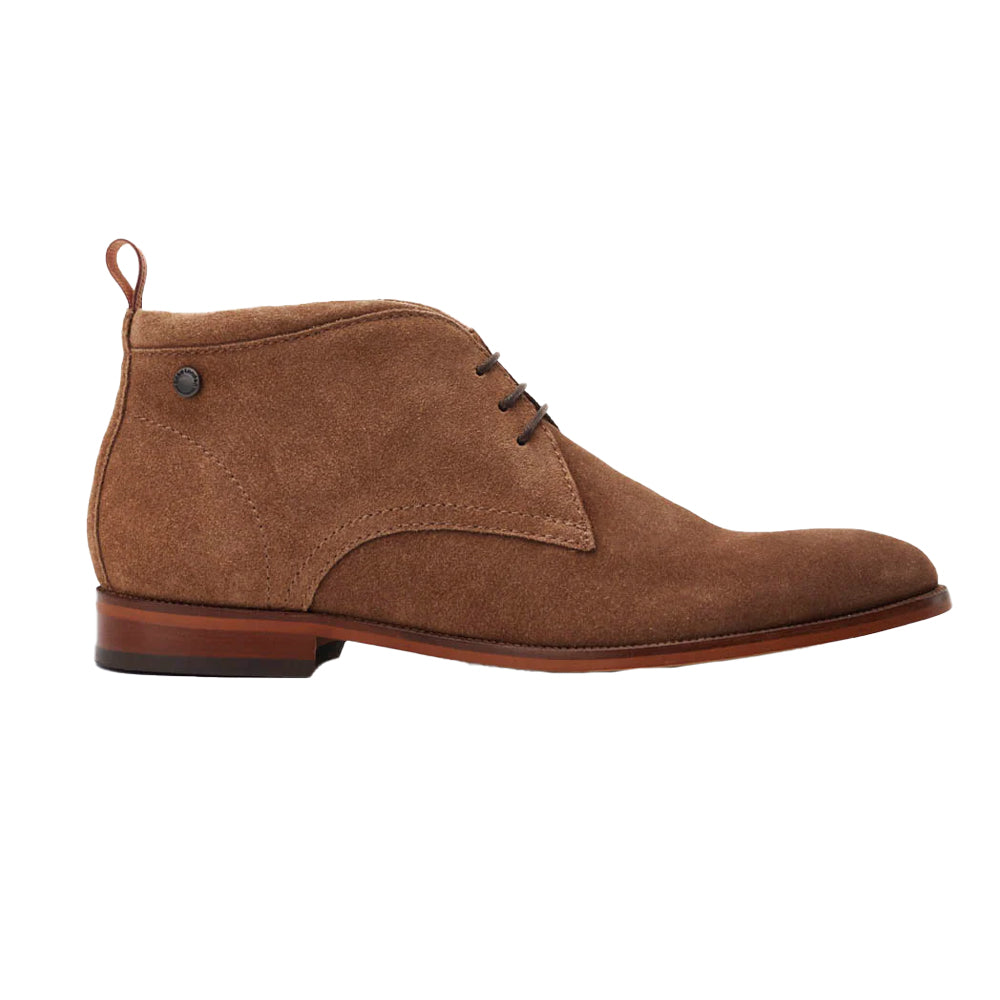 Tan - Side - Base London Mens Nolan Suede Chukka Boots