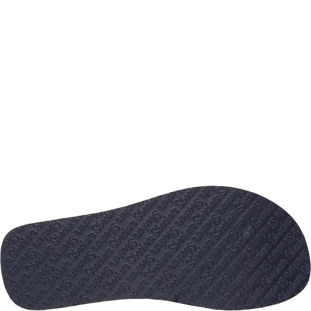 Navy-Multicoloured - Back - Skechers Womens-Ladies Cali Vinyasa - Wild Daisies Flip Flops