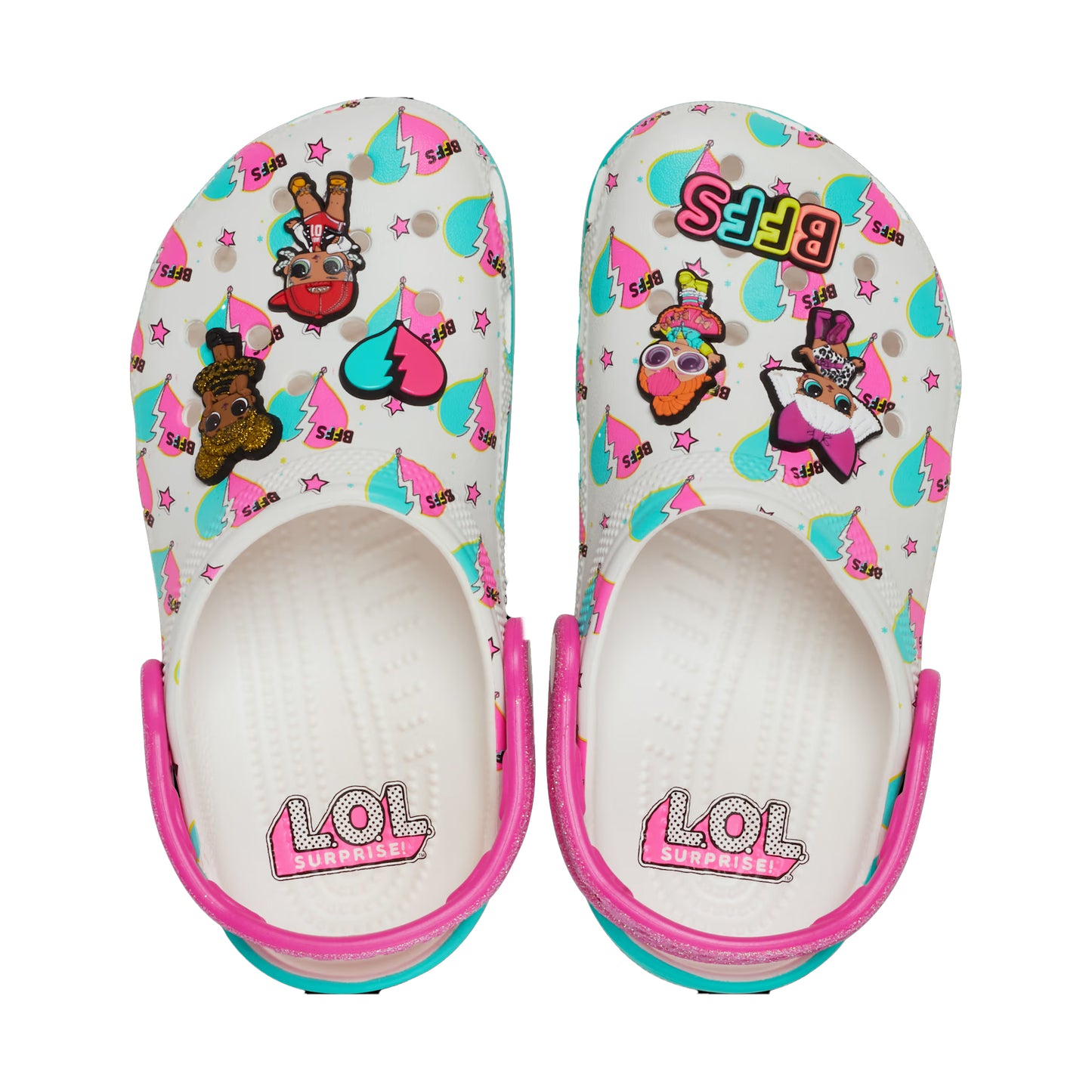 White-Multicoloured - Lifestyle - Crocs Childrens-Kids BFF LOL Surprise Clogs