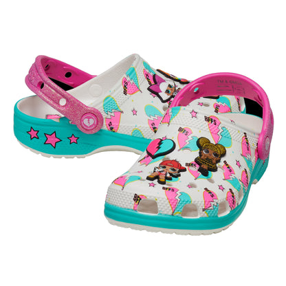 White-Multicoloured - Close up - Crocs Childrens-Kids BFF LOL Surprise Clogs