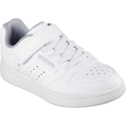 White - Front - Skechers Boys Quick Street - Vorton Trainers