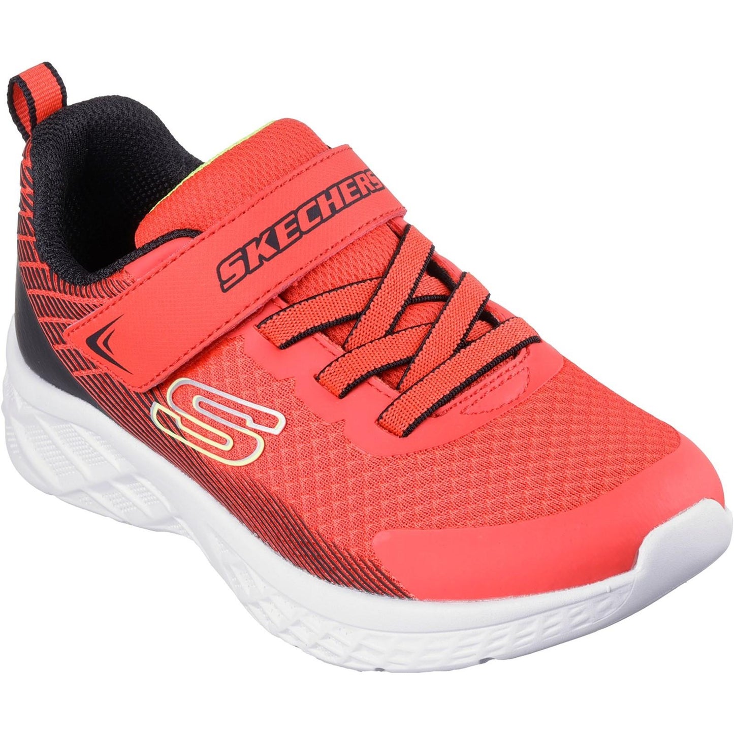 Red-Black - Front - Skechers Childrens-Kids Microspec II-Zovrix Trainers