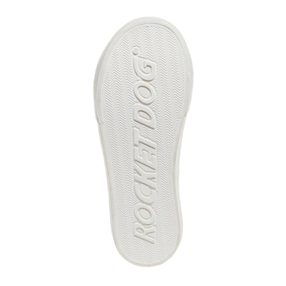 White - Side - Rocket Dog Womens-Ladies Jazzin Plus Trainers