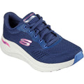 Navy-Multicoloured - Front - Skechers Womens-Ladies 2.0 - Big League Arch Fit Trainers