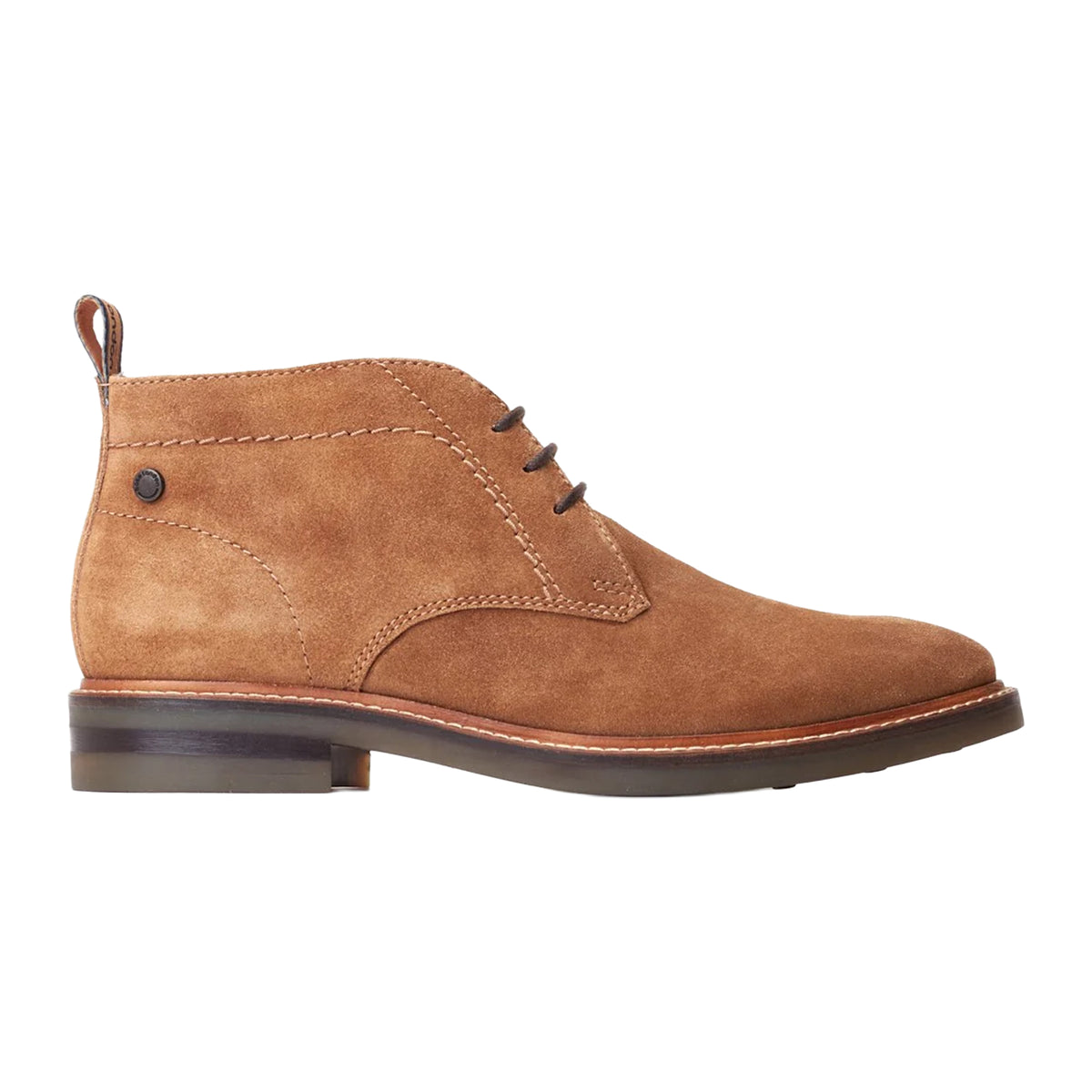 Ginger - Side - Base London Mens Knebworth Leather Chukka Boots