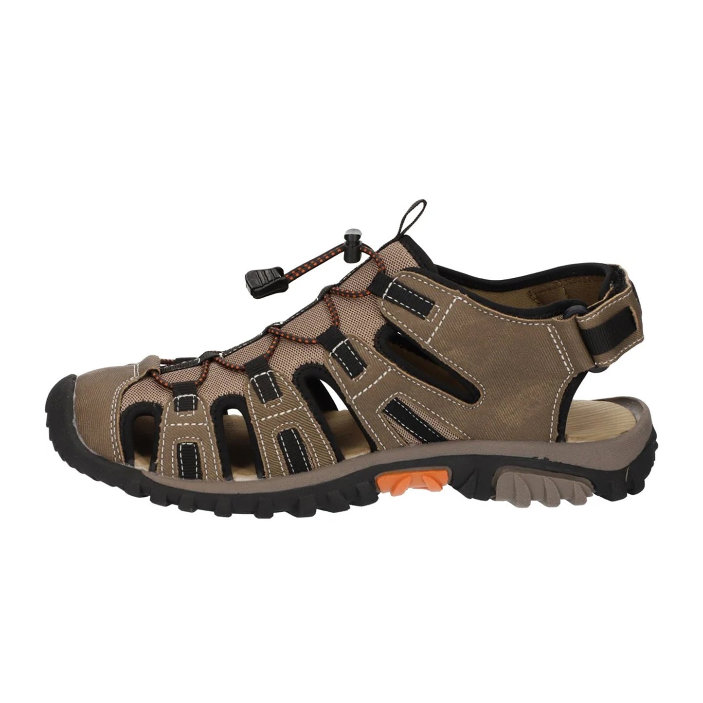 Taupe-Burnt Orange - Lifestyle - Hi-Tec Mens Cove Sport Sandals