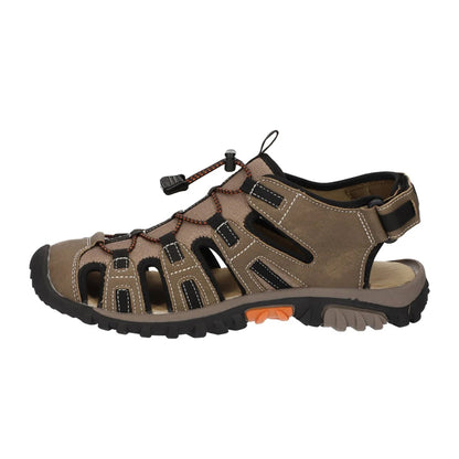 Taupe-Burnt Orange - Lifestyle - Hi-Tec Mens Cove Sport Sandals