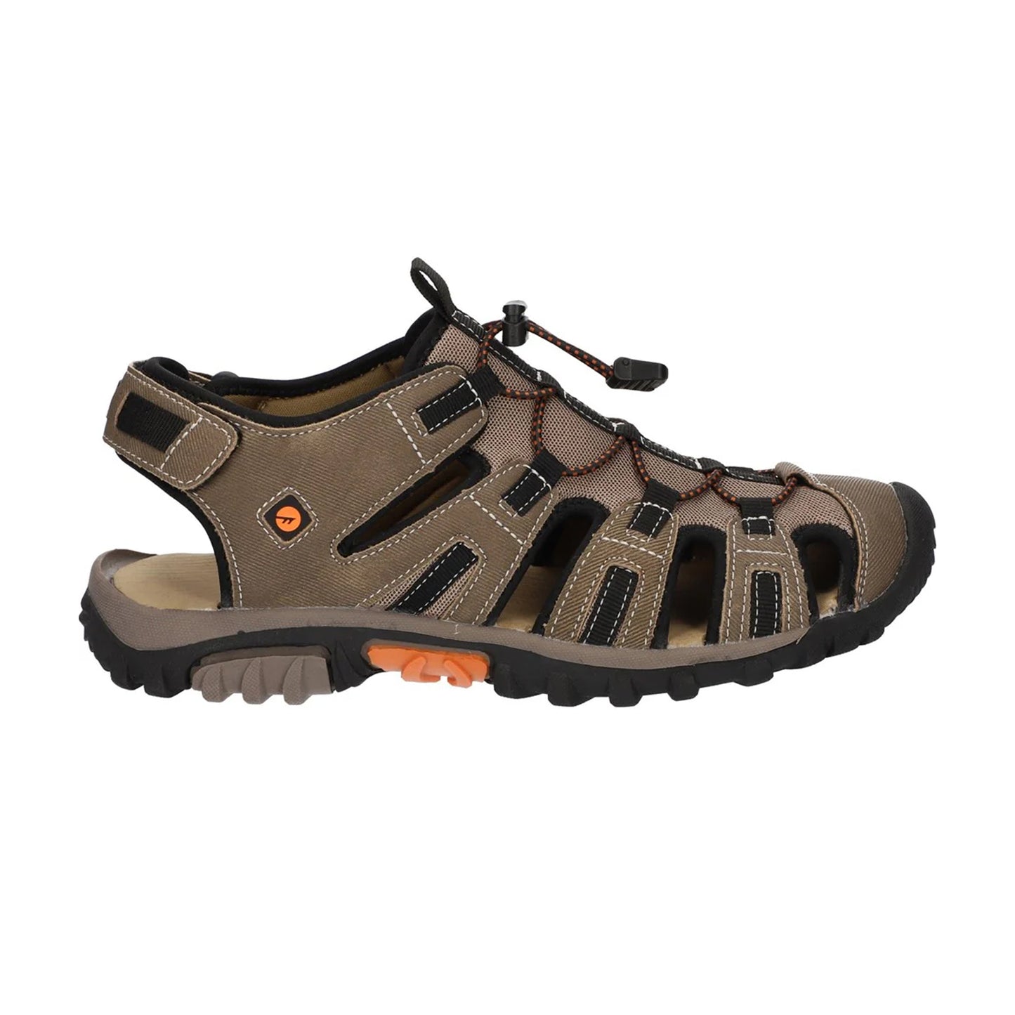 Taupe-Burnt Orange - Pack Shot - Hi-Tec Mens Cove Sport Sandals
