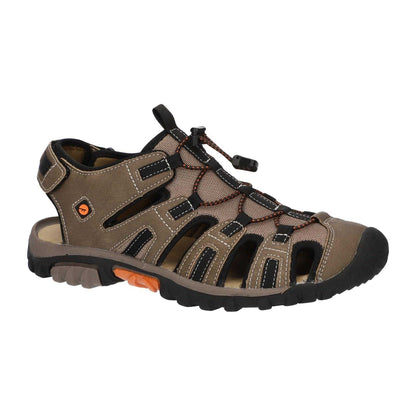 Taupe-Burnt Orange - Front - Hi-Tec Mens Cove Sport Sandals