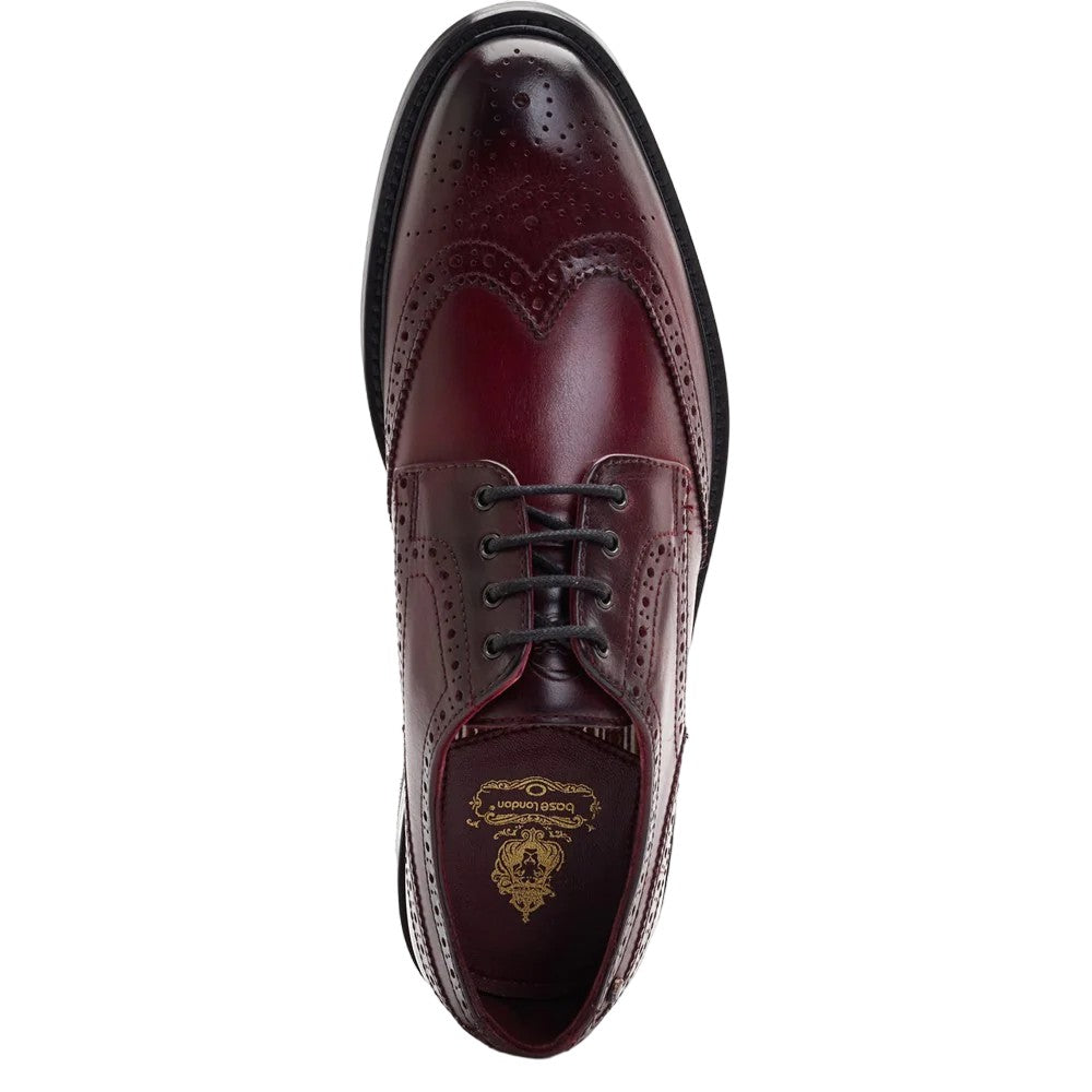 Bordo - Lifestyle - Base London Mens Chaplin Washed Leather Lace Up Brogues