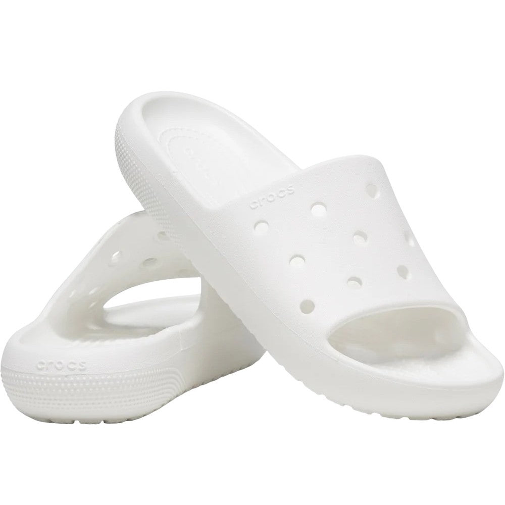 White - Lifestyle - Crocs Unisex Adult Classic Sliders