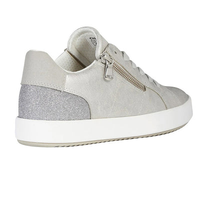 Silver - Back - Geox Womens-Ladies Blomiee Trainers
