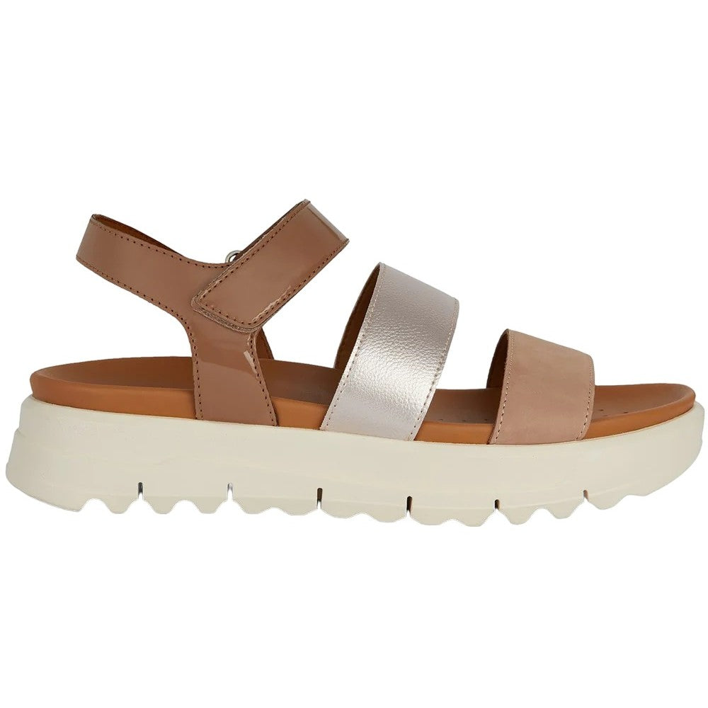 Nude - Lifestyle - Geox Womens-Ladies Xand 2.1s Patent Leather Sandals