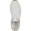 White-Gold - Side - Geox Womens-Ladies Cristael Trainers