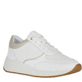 White-Gold - Front - Geox Womens-Ladies Cristael Trainers